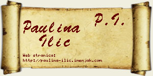 Paulina Ilić vizit kartica